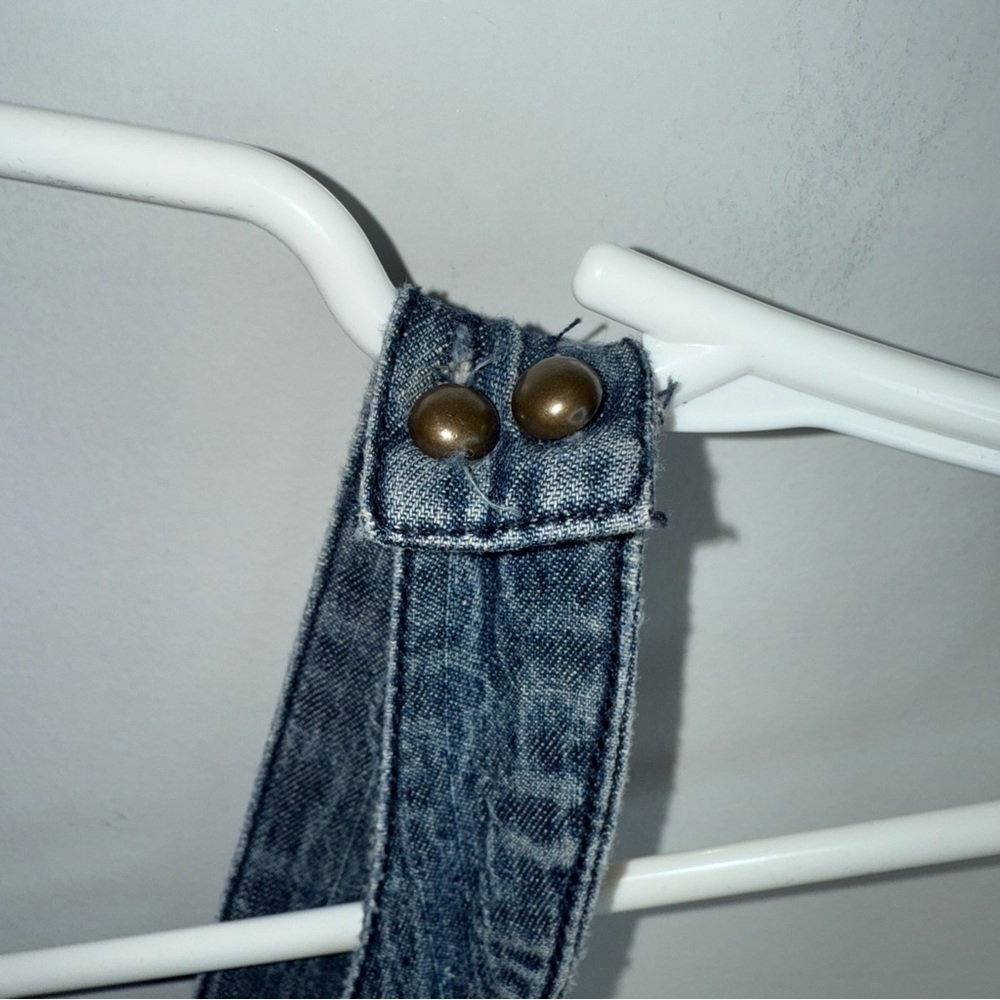 Stylish Blue Denim Women's wide Leg Overalls - Picture 3 of 11